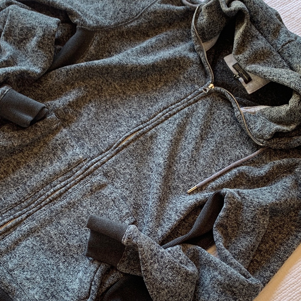 Y2K Quiksilver Charcoal Zip-Up Hoodie